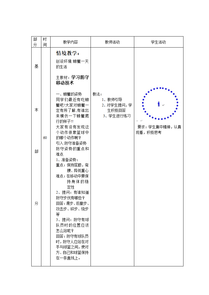 小学体育教案-篮球防守移动技术 全国通用.doc第3页