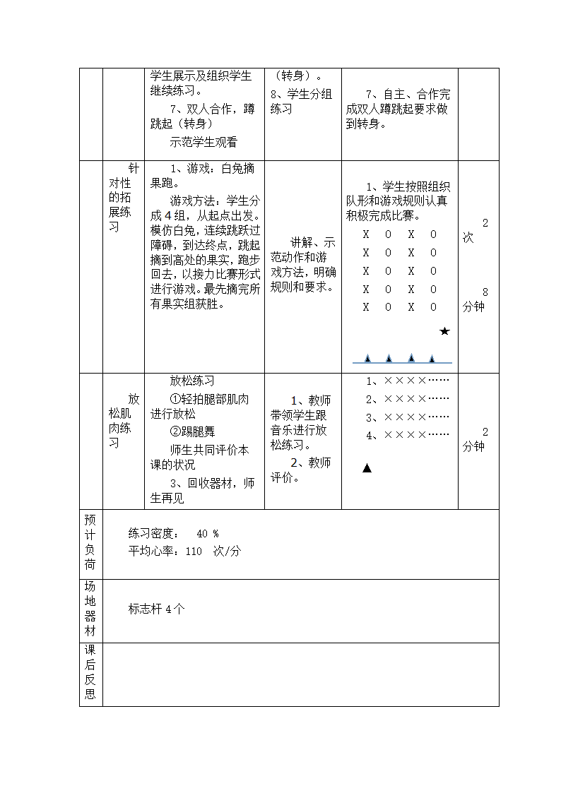 四年级体育  蹲跳起  教案 全国通用.doc第4页