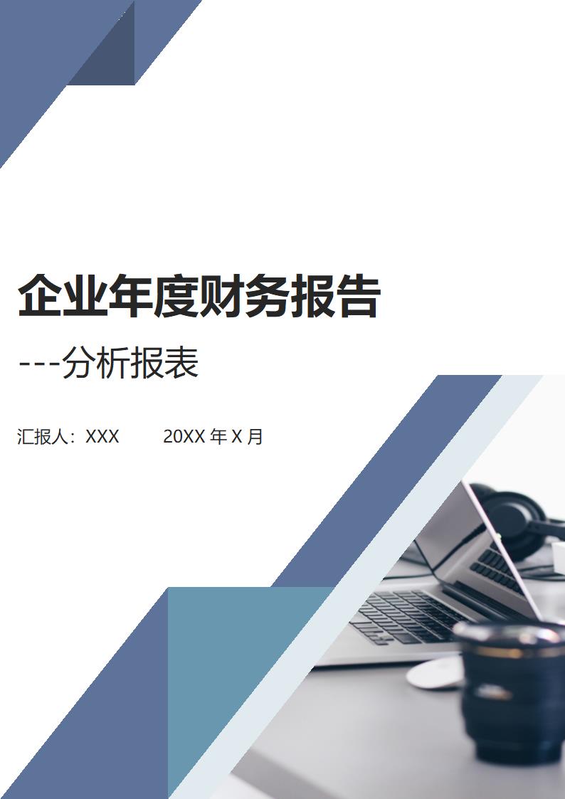 企业管理财务分析报告封面套装.docx第1页