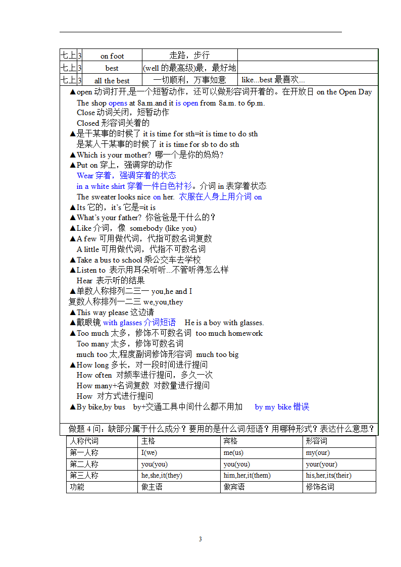 Unit  3  Welcome to our school知识点与练习（含答案）.doc第3页