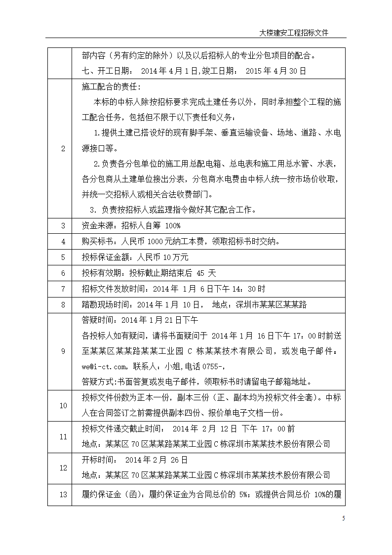 深圳综合楼建安施工总承包招标文件.doc第5页