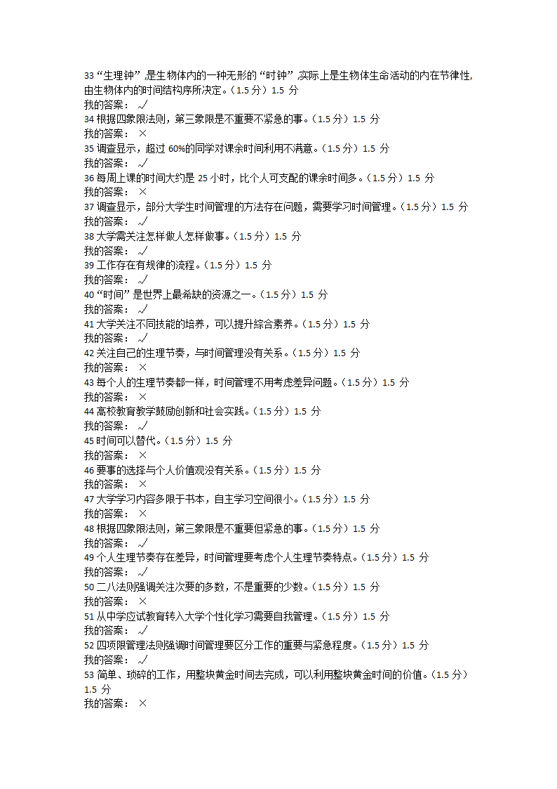 2018年罗钢《时间管理》期末考试98.5分第4页