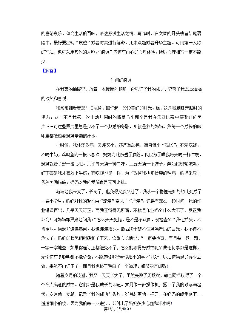 2023年统编版中考复习之作文（含解析）.doc第15页