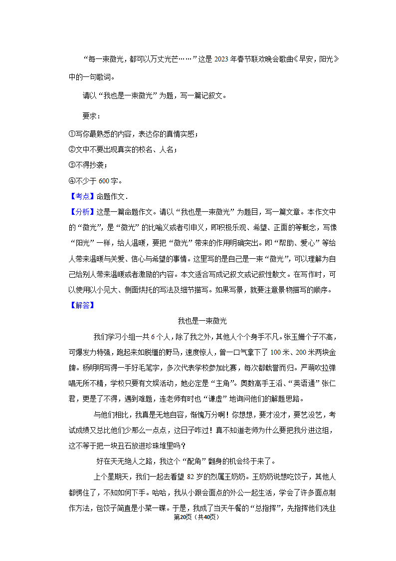 2023年统编版中考复习之作文（含解析）.doc第20页