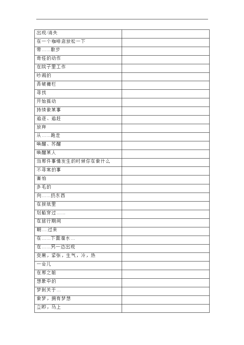 Unit 6 The Unexplained单词、词组默写清单 2022-2023学年北师大版八年级英语上册（含答案）.doc第6页