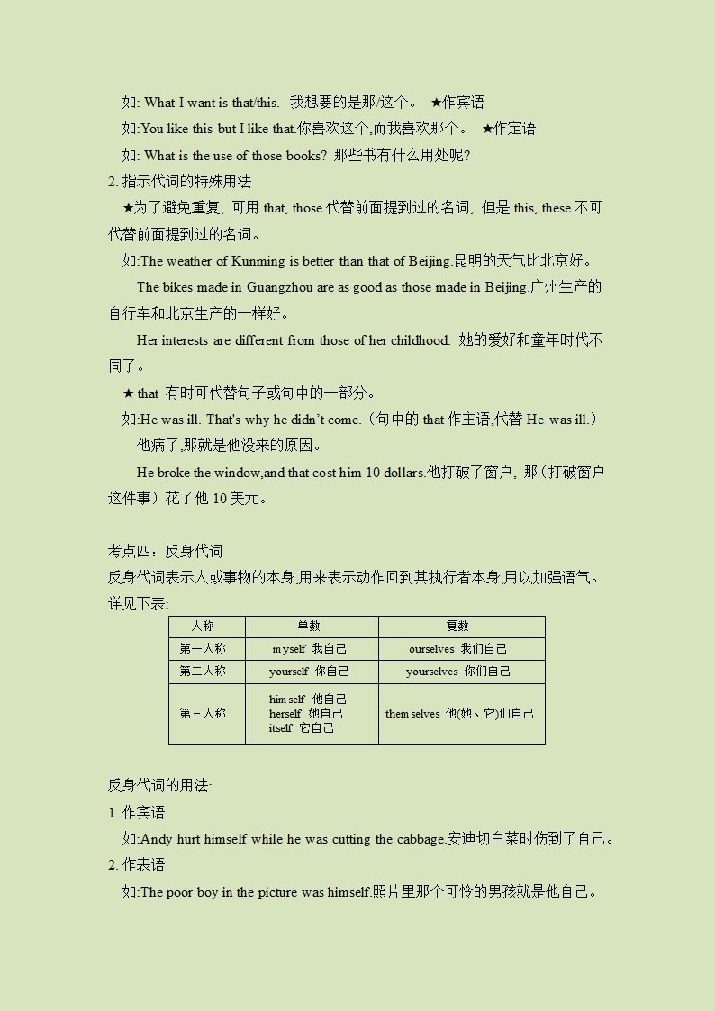 小升初语法总复习知识点  代词练习题（含答案）.doc第3页