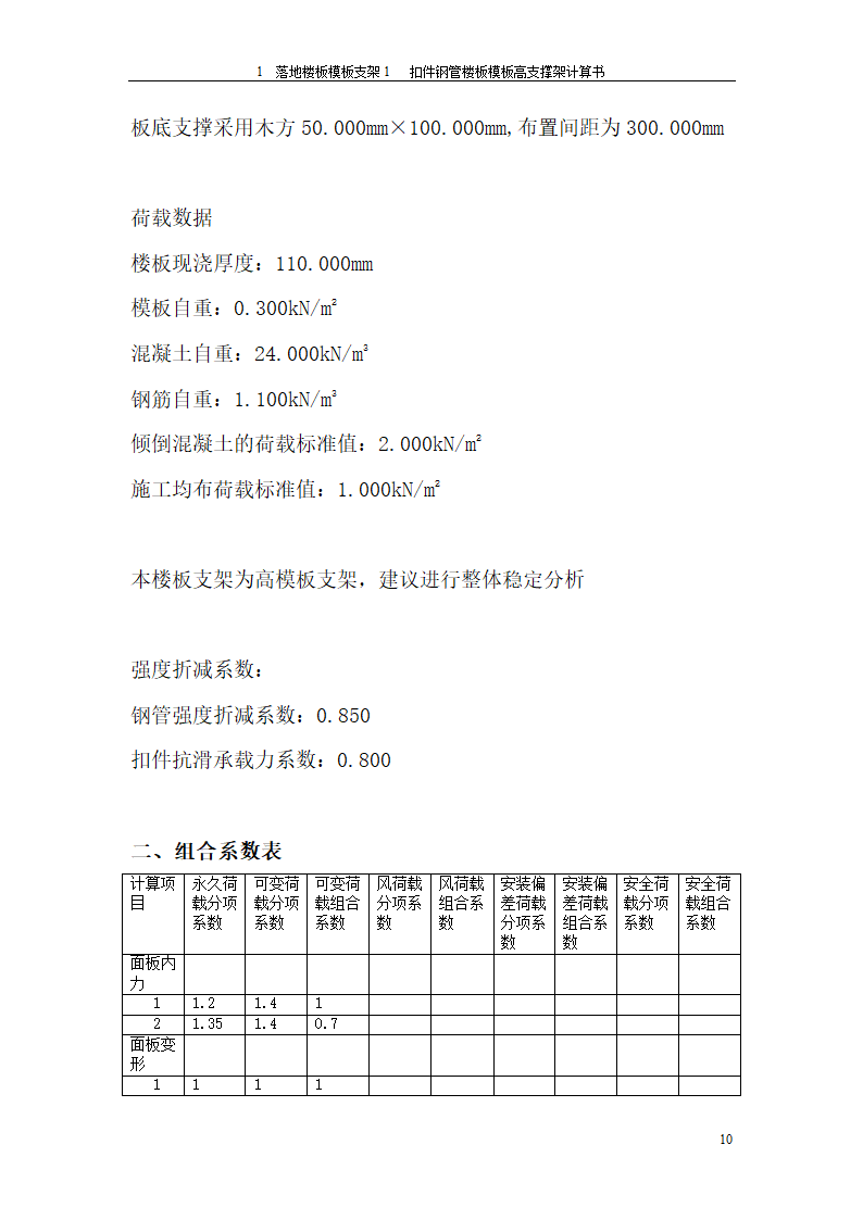 落地楼板模板支架方案格式.doc第10页