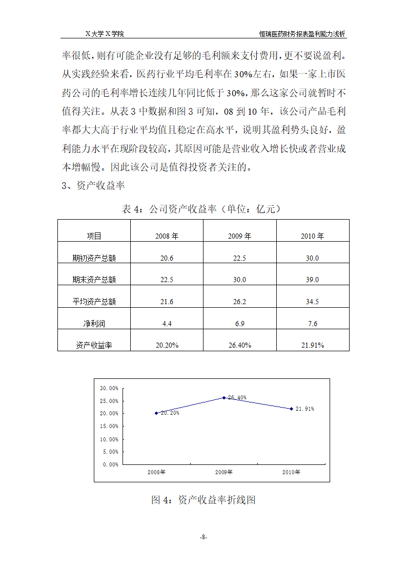 浅析恒瑞医药财务报表盈利能力.doc第14页