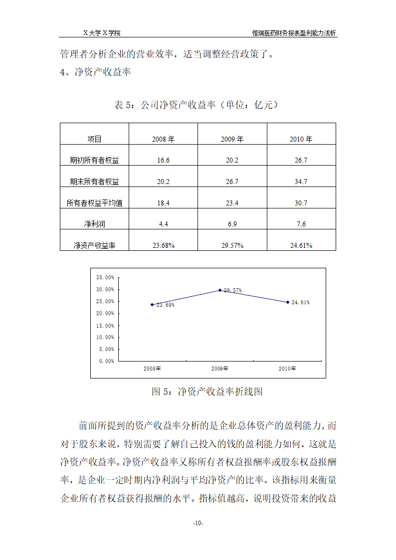 浅析恒瑞医药财务报表盈利能力.doc第16页