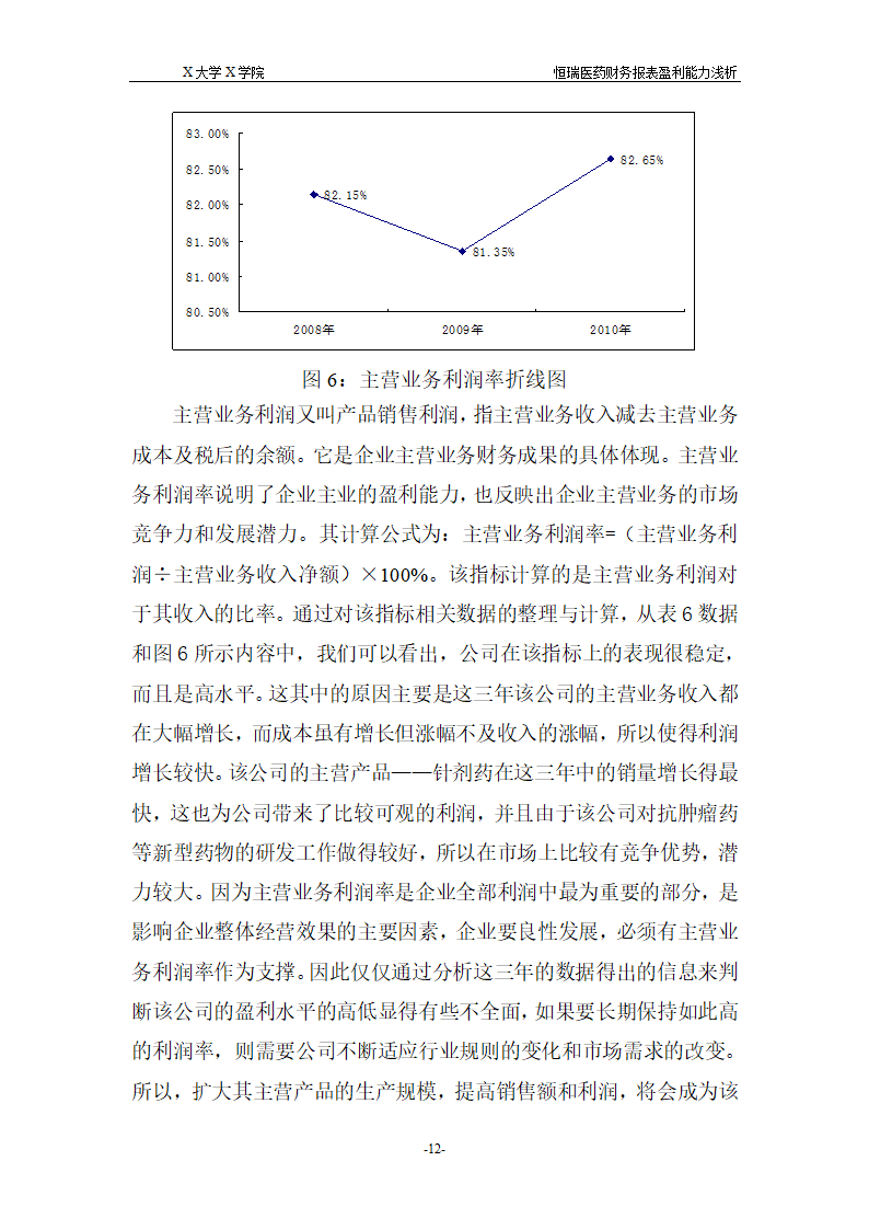 浅析恒瑞医药财务报表盈利能力.doc第18页