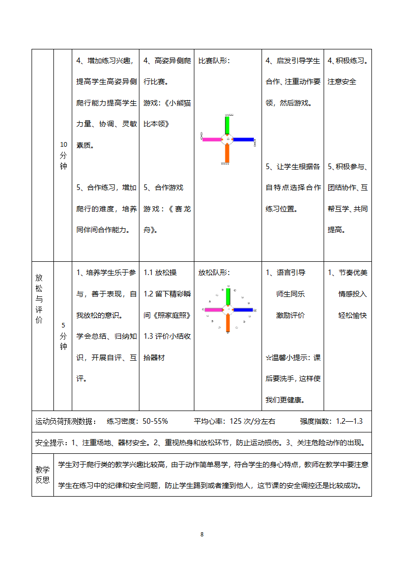 二年级体育高姿异侧爬行  教案 全国通用.doc第8页