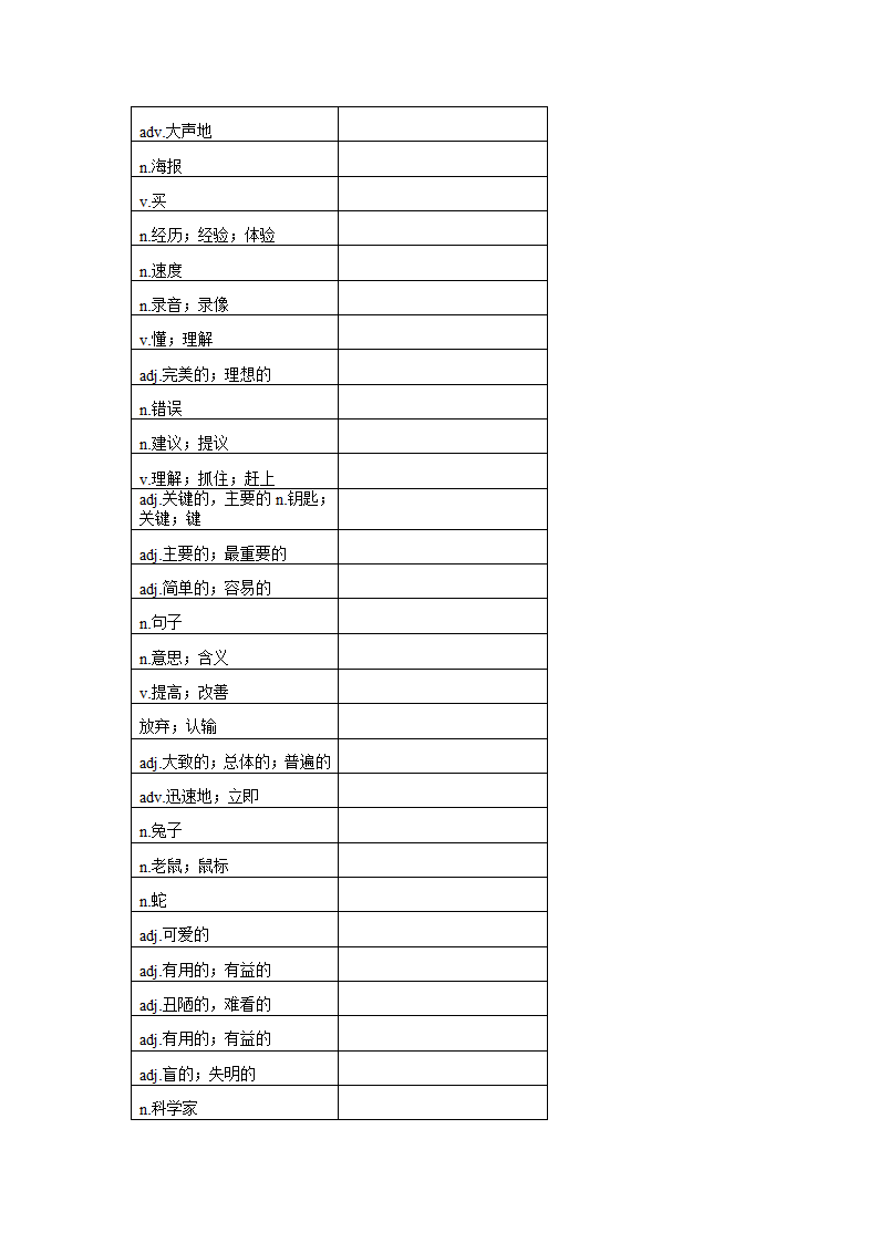 Unit 5 Now and Then单词、词组默写清单2022-2023学年北师大版英语七年级下册（含答案）.doc第6页