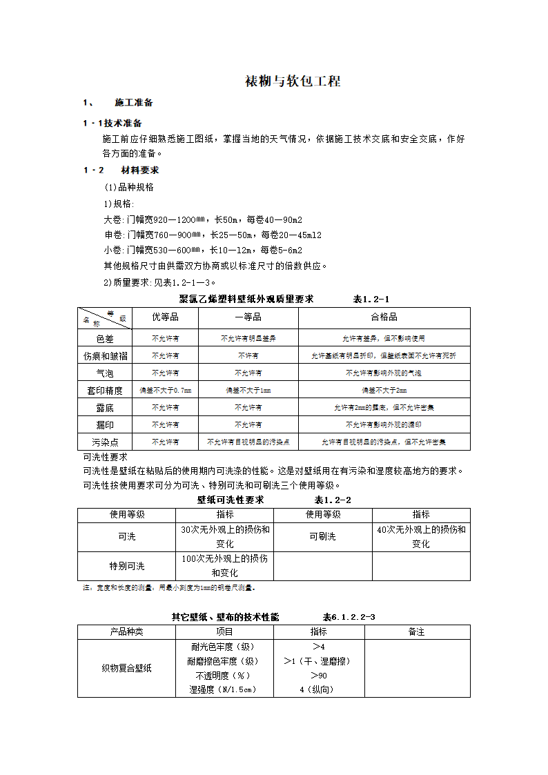 裱糊与软包工程技术交底工程.doc第1页