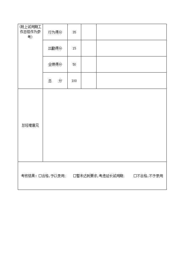 公司各级职员考核表通用模板.doc第7页