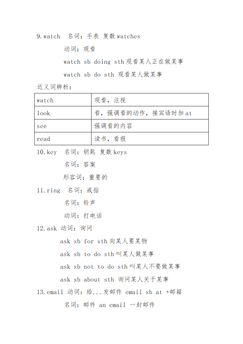 Unit 3 Is this your pencil 知识点归纳人教版七年级英语上册.doc第4页