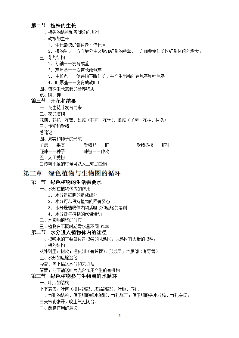 七年级生物上学期期末复习提纲[上学期].doc第6页