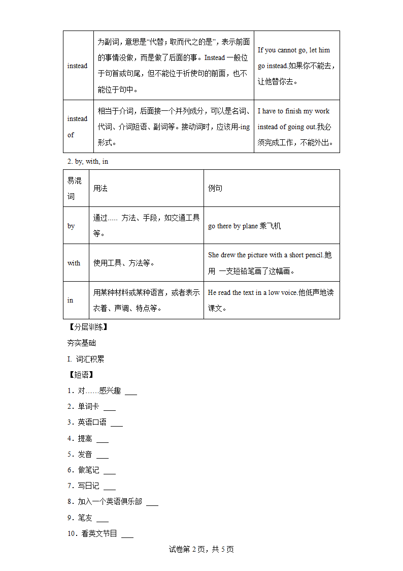 Unit 1 How can we become good learners？Section B 同步单词导图讲练（人教新目标版）九年级全一册（含解析）.doc第2页