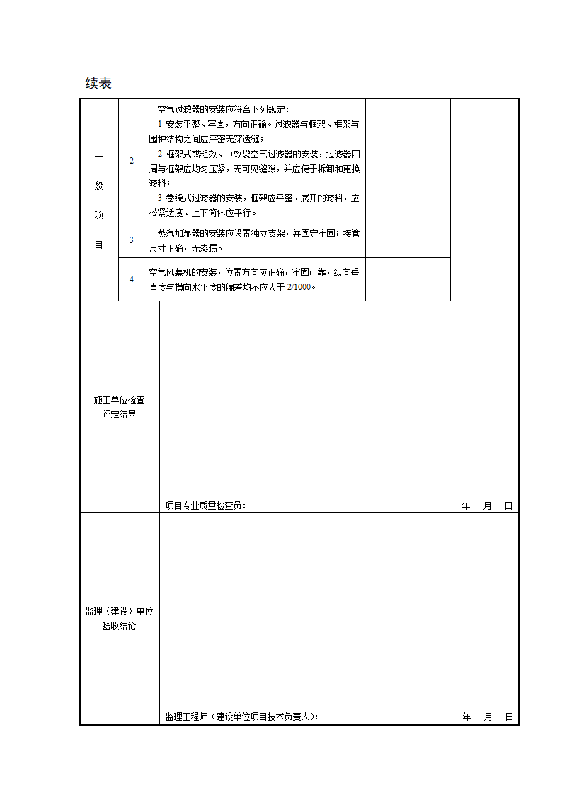 风机与空气处理设备安装检验批质量验收记.doc第2页