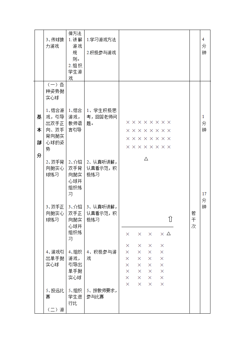 四年级体育 抛实心球  教案 全国通用.doc第2页