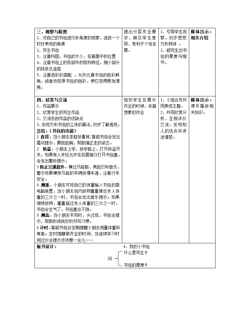 沪教版 二年级下册美术 第2课 写生小书包  教案.doc第2页