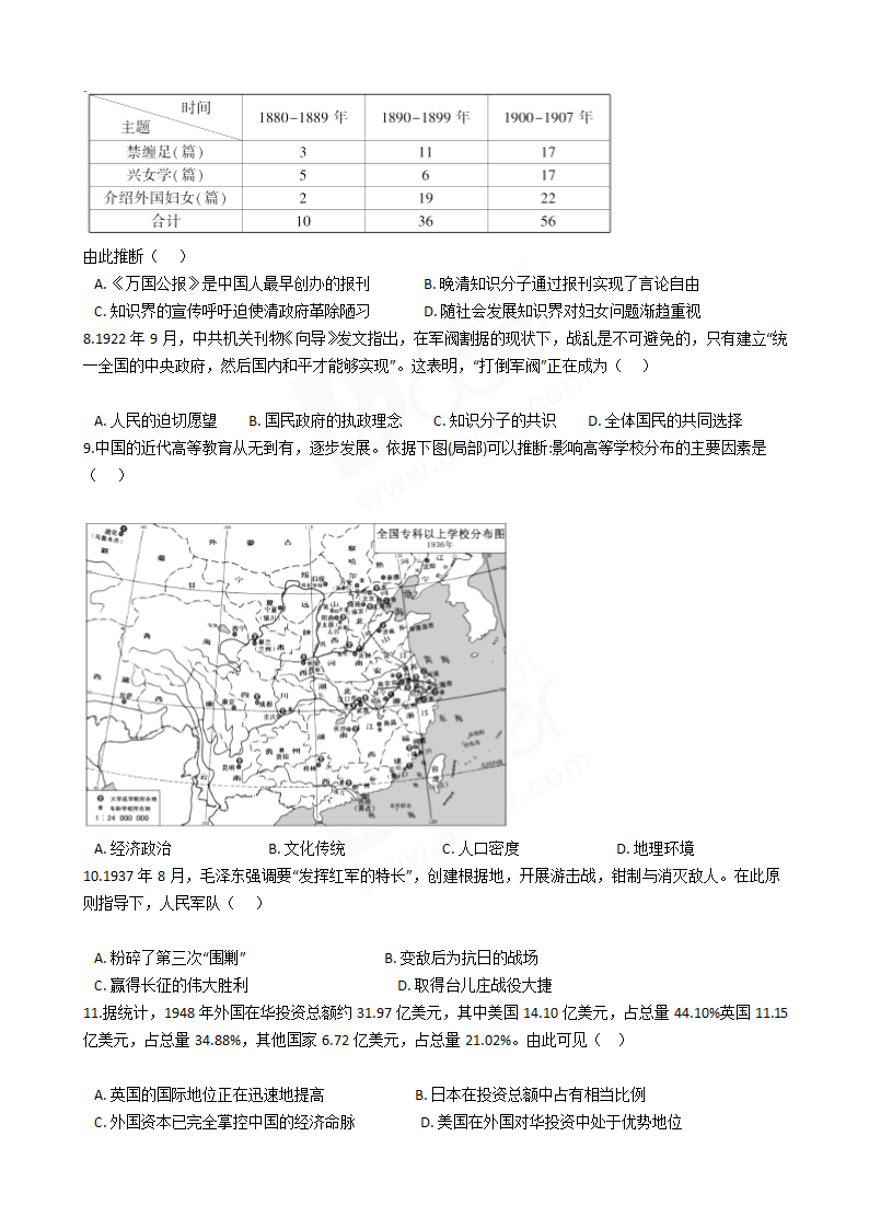 2017年高考历史真题试卷（江苏卷）.docx第2页