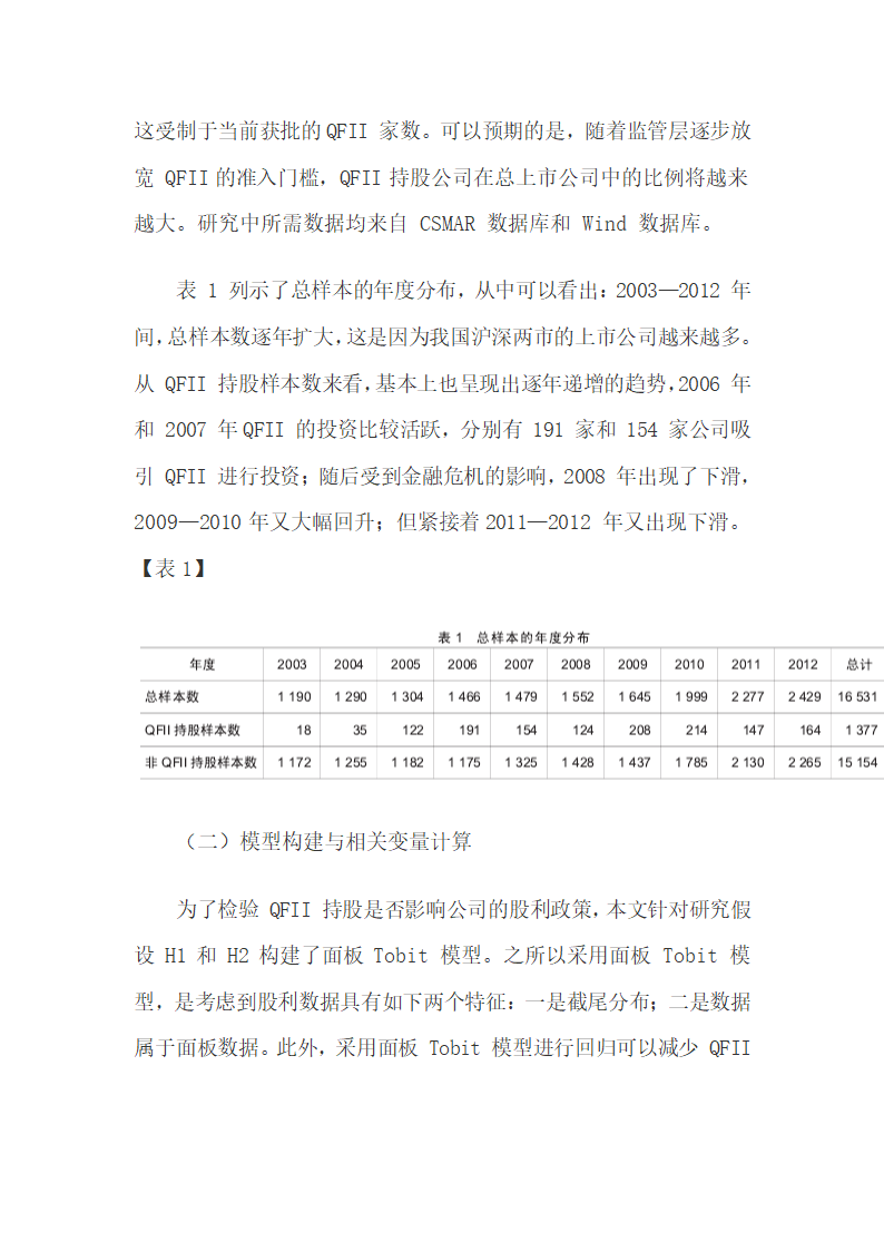 QFII持股比例和股利支付率及普通股获利能力的关系.docx第6页