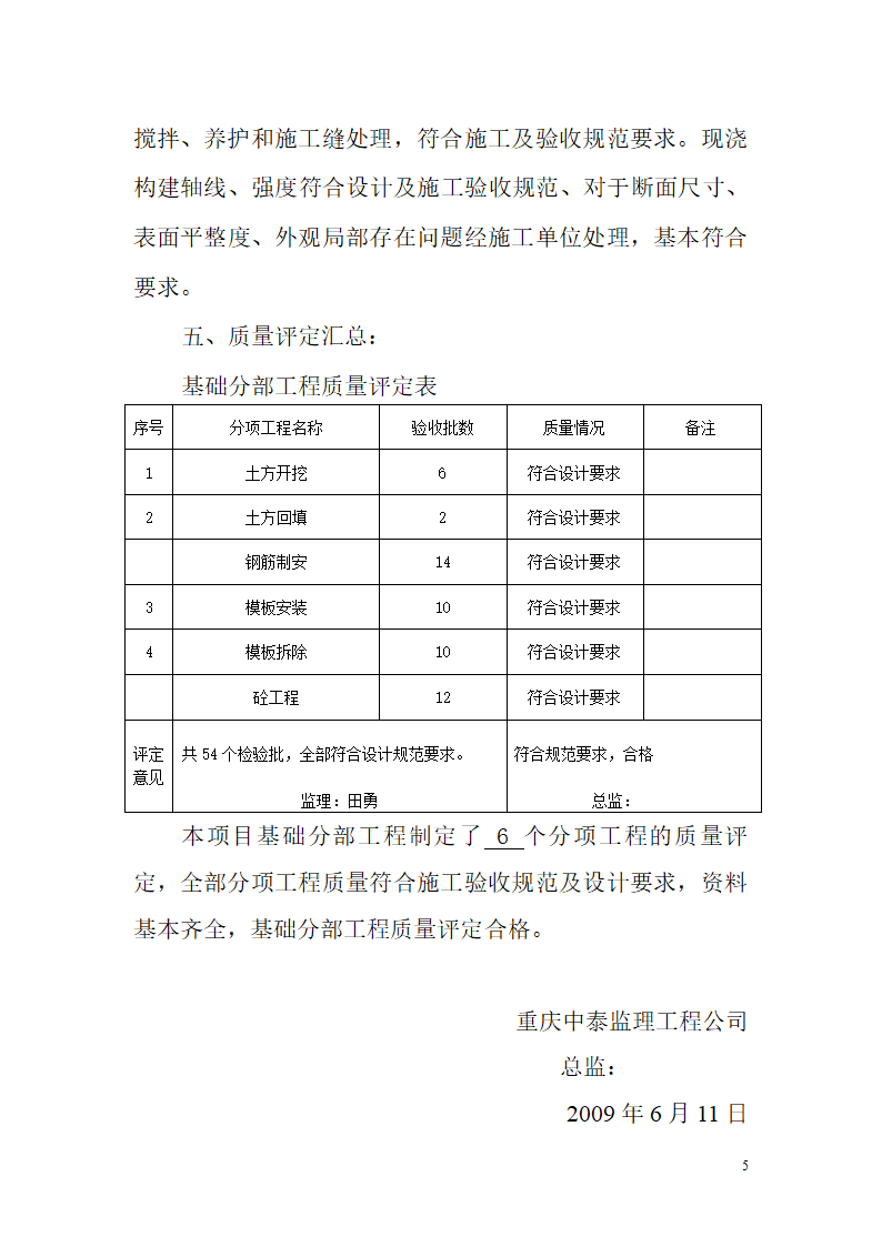 工程基础分部工程质量监理评估报告.doc第5页