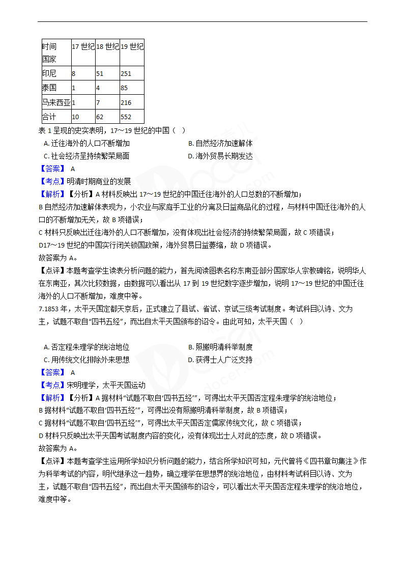 2018年高考历史真题试卷（海南卷）.docx第3页