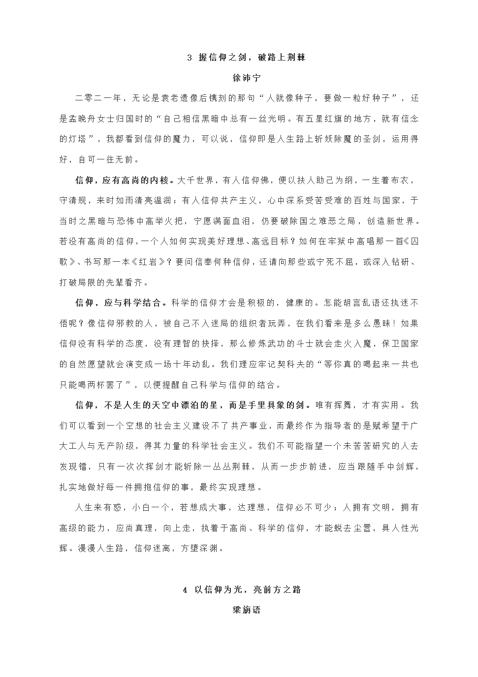 2022年中考语文作文预测模拟题及范文集锦：信仰.doc第4页