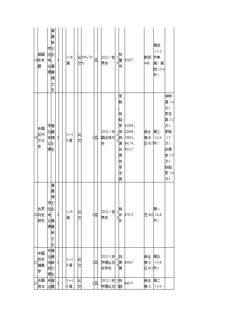 北京师范大学学术型研究生课程表第5页