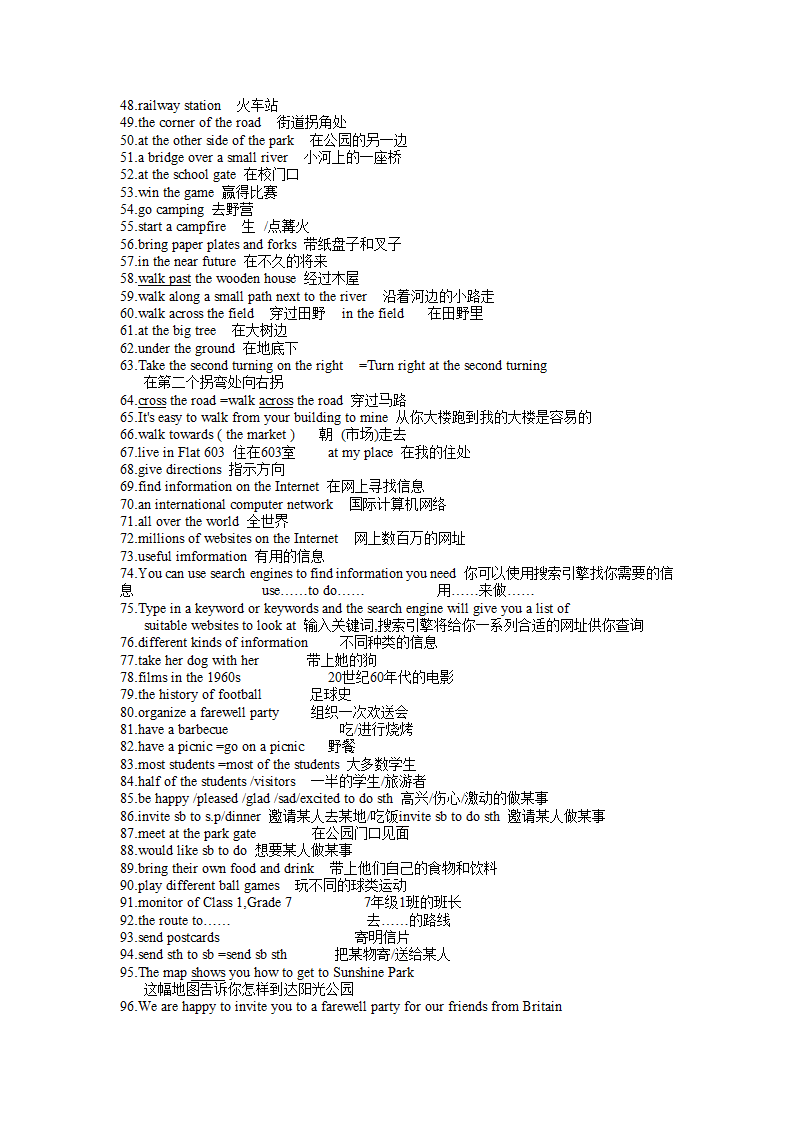 牛津初中英语七年级下Unit1--Unit6知识点归纳.doc第6页