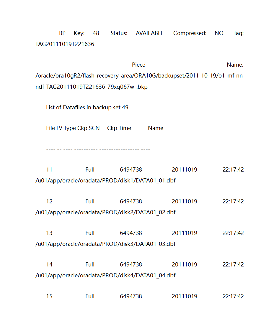 rman恢复到指定时间点第10页