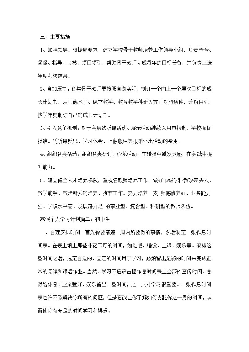 寒假个人学习计划四篇.docx第2页