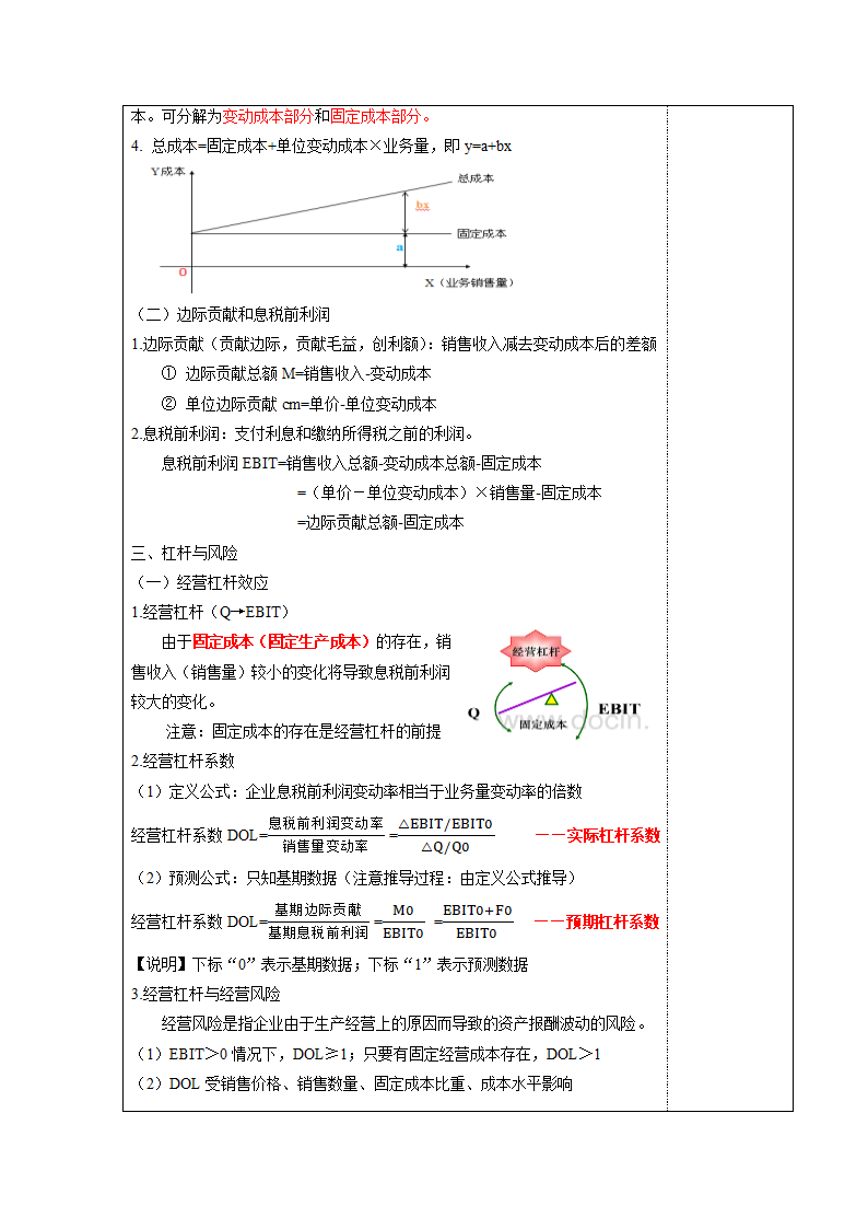 项目三  筹资管理 表格式教案《财务管理实务（第二版）》（高教版）.doc第7页