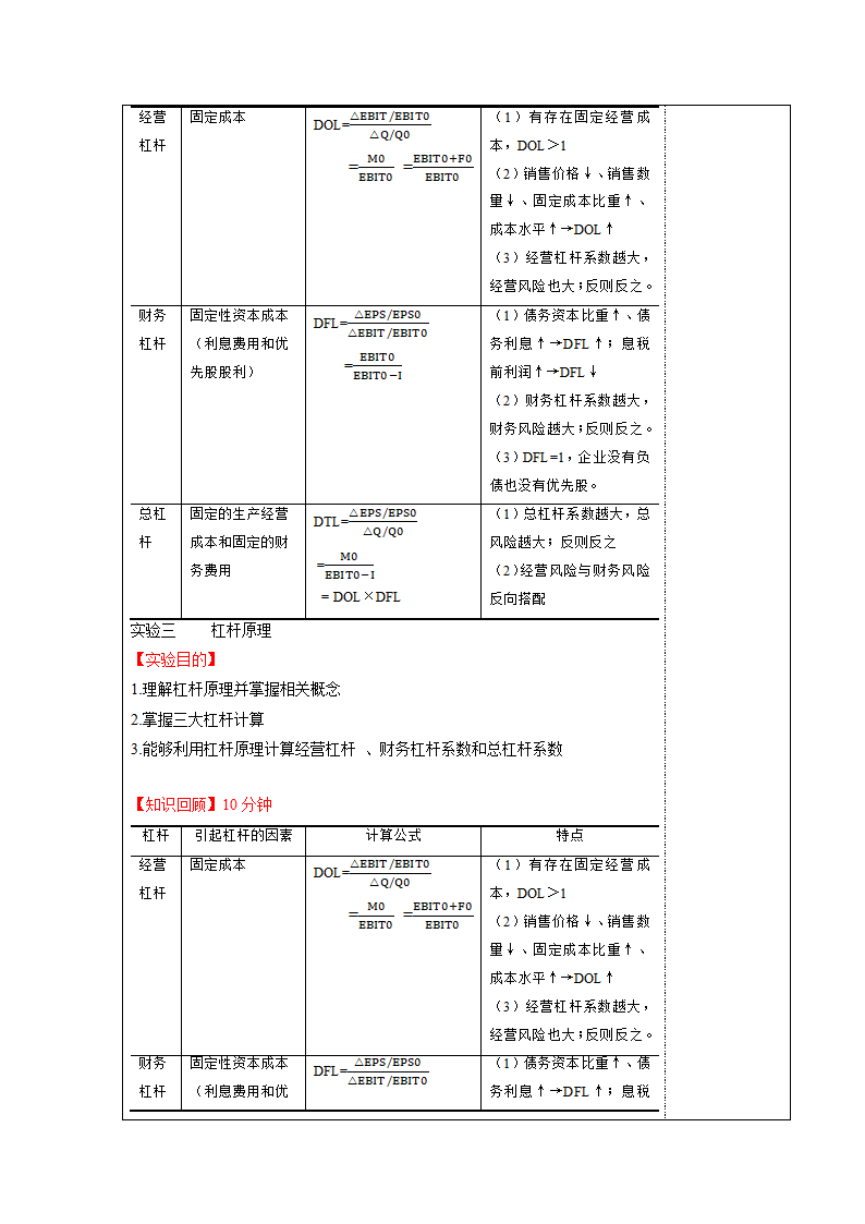 项目三  筹资管理 表格式教案《财务管理实务（第二版）》（高教版）.doc第10页