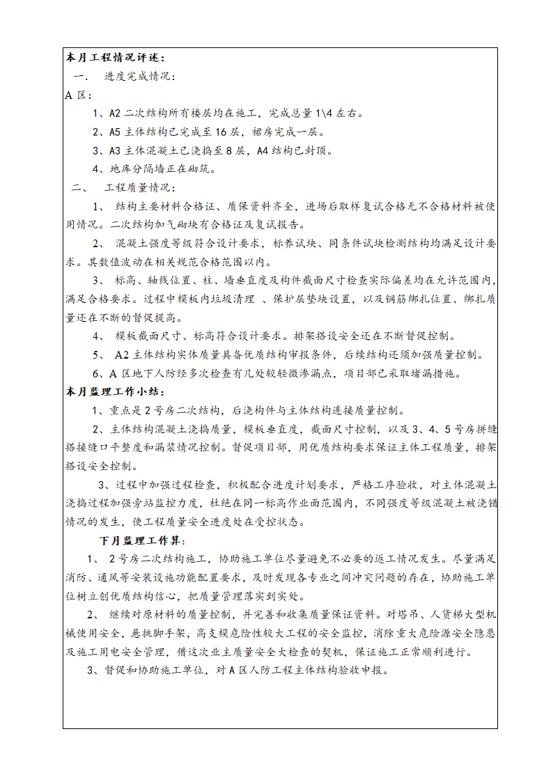 CBD工程建设监理工作月报.doc第3页