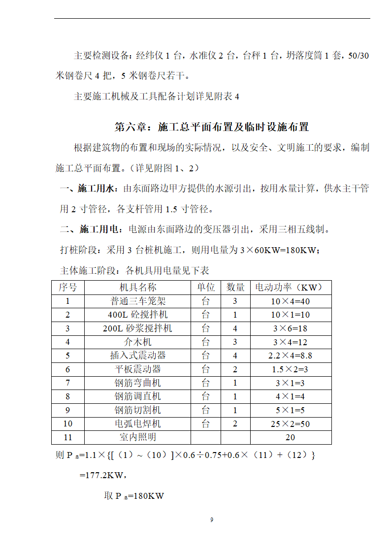 新阳织染实业有限公司厂房办公楼土建工程施工方案.doc第9页