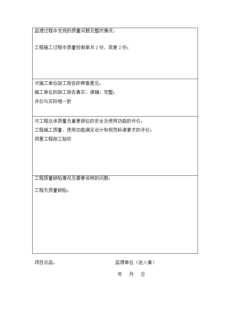 某市市政公用工程竣工验收质量评估报告.doc第4页