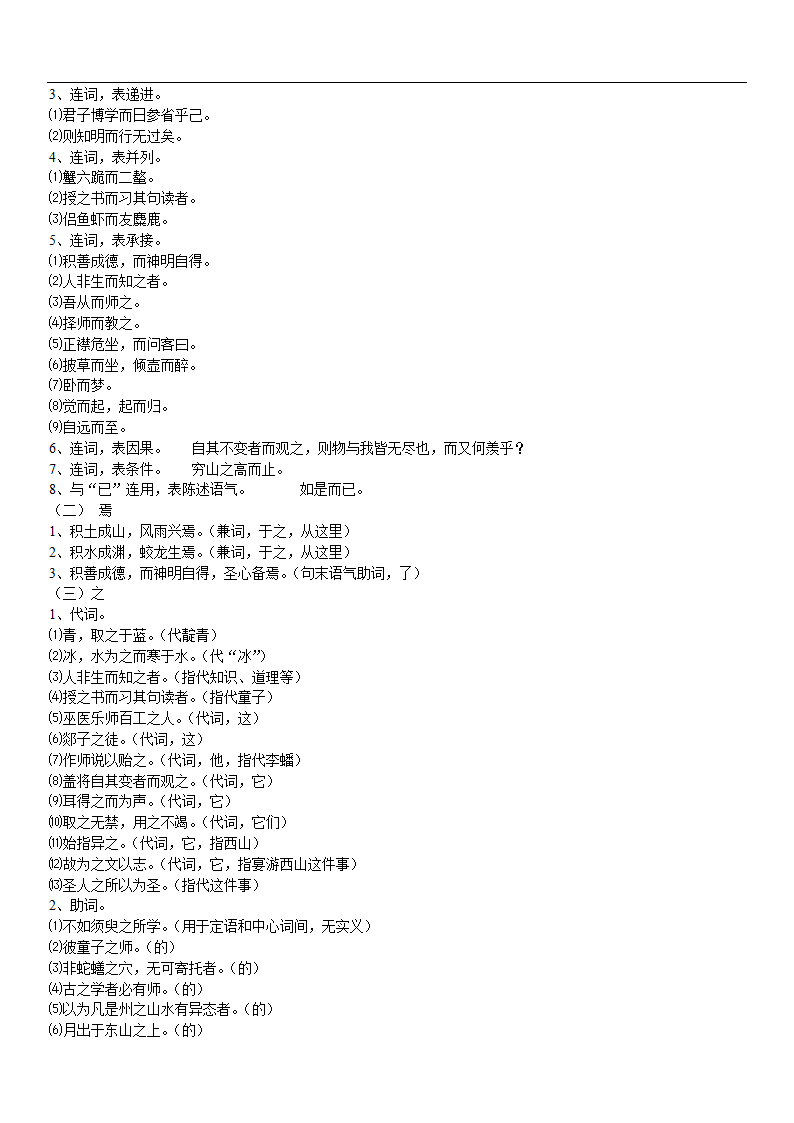 高一上学期期末复习语文文言文知识点总结_苏教版.doc第3页