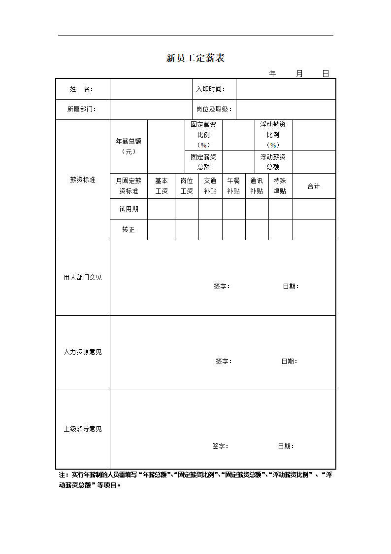 新员工定薪表(模板).doc第1页