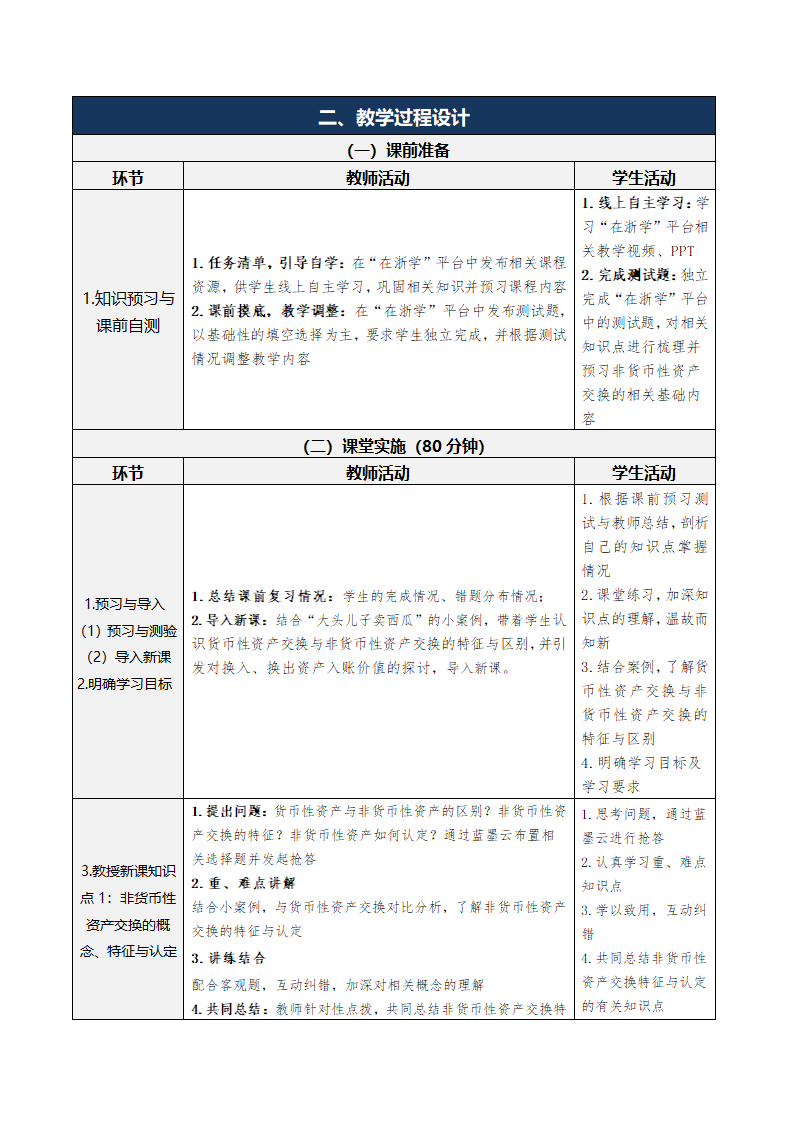 10.非货币性资产交换 表格式教案 《财务会计实务（第五版）》（高等教育出版社）.doc第2页