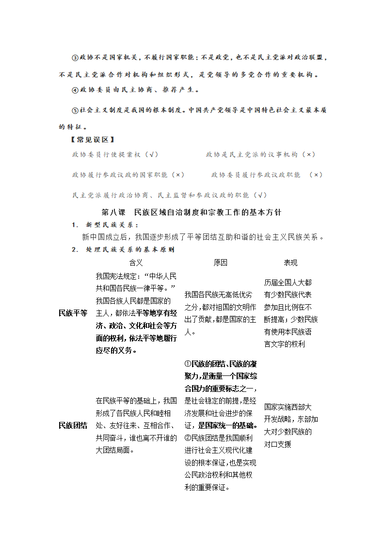 必修二第三单元 发展社会主义民主政治  知识点.doc第7页