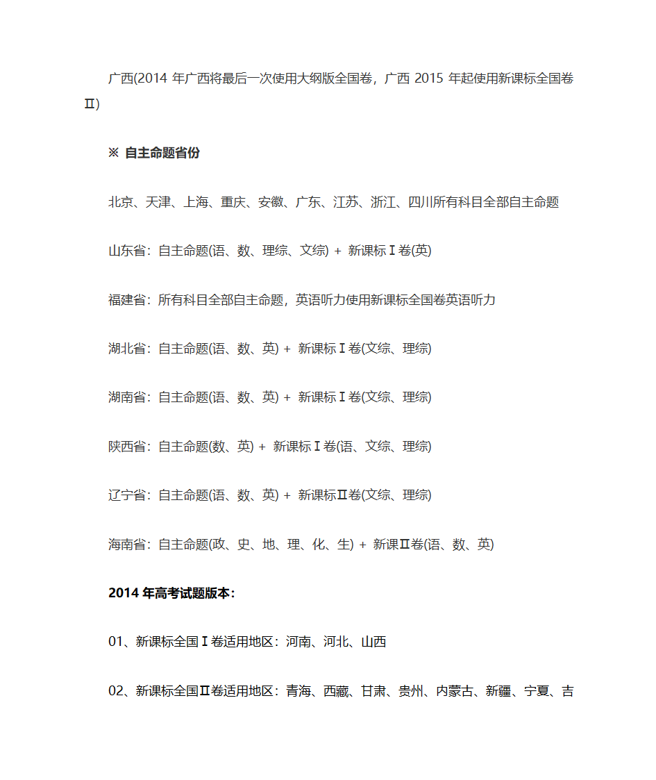 2016年25个省份高考使用统一命题全国卷第2页