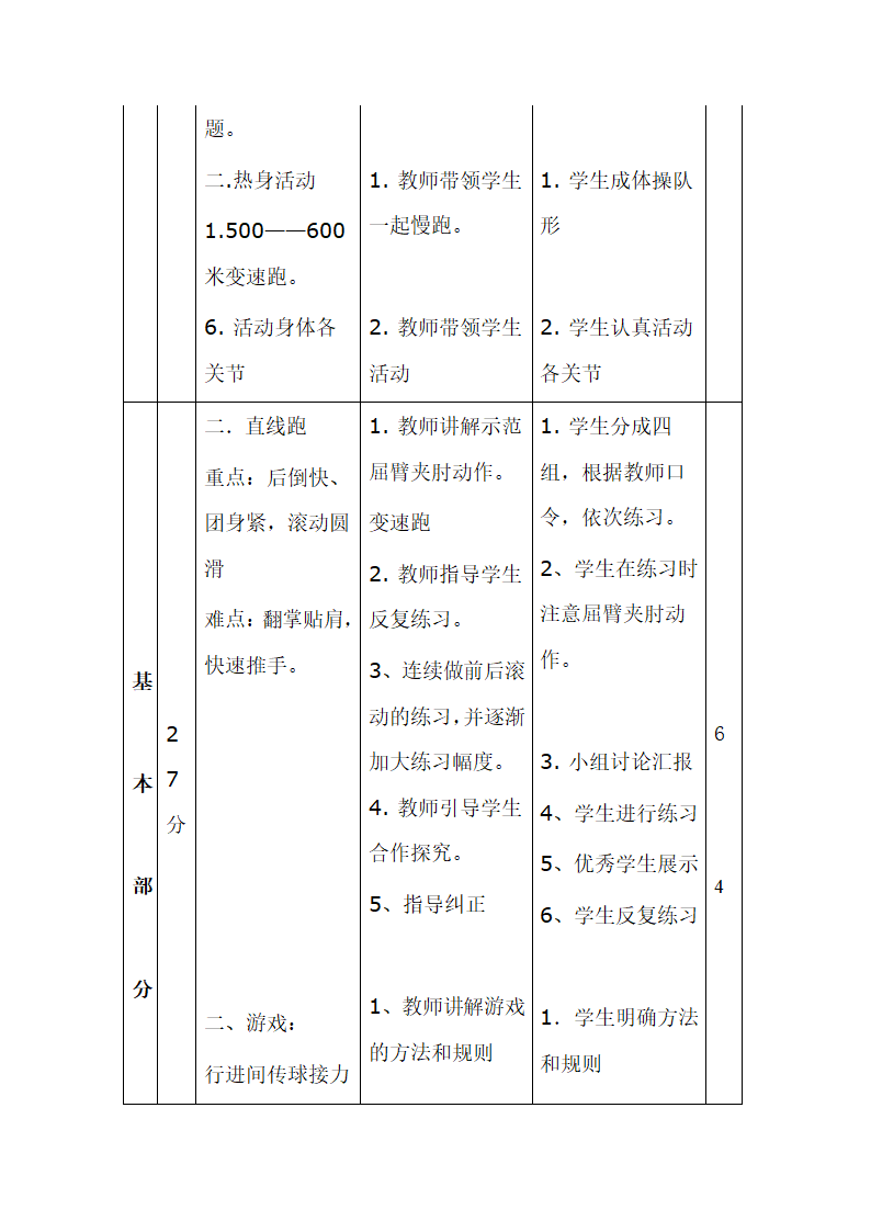 四年级上册体育教案-后滚翻   全国通用.doc第2页