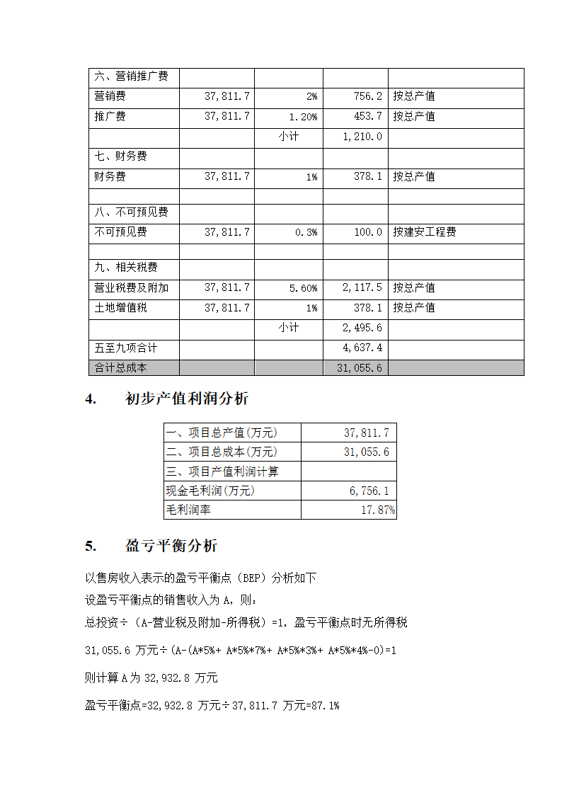 某项目投资估算与利润分析报告.doc第3页