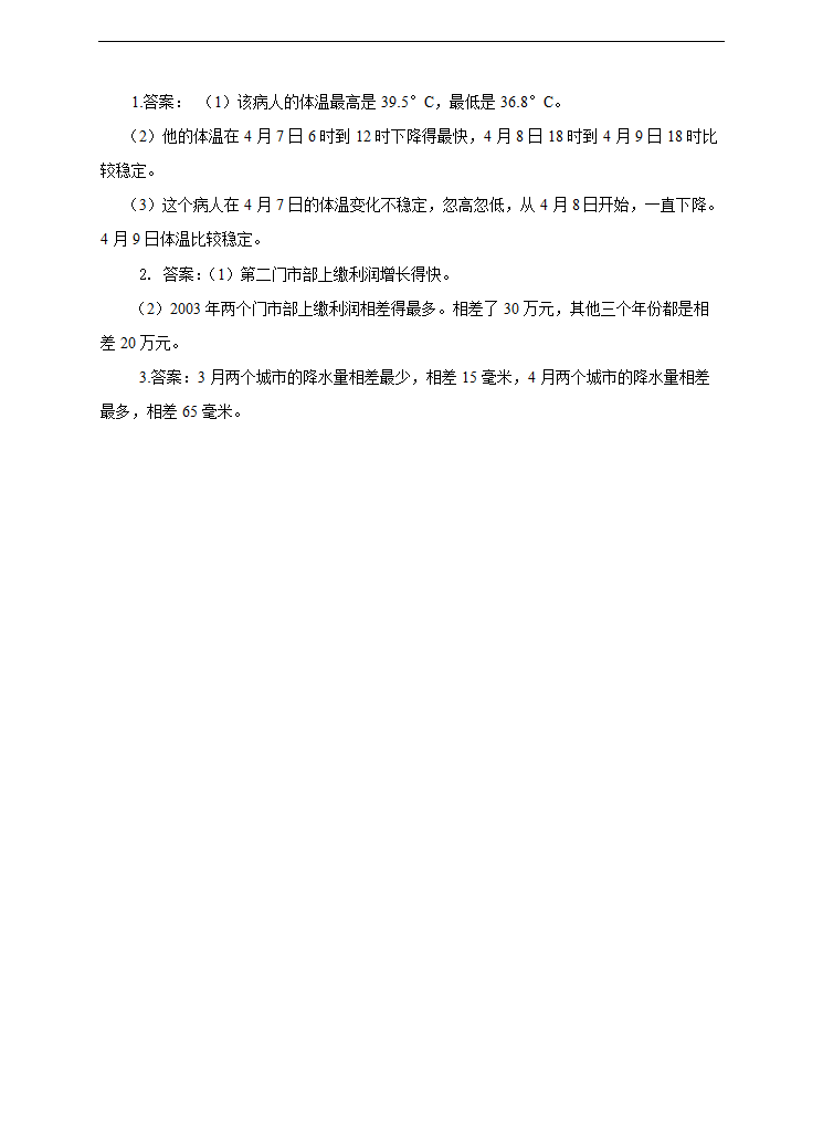 小学数学人教版五年级下册《折线统计图》练习题.docx第5页