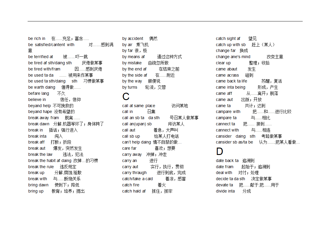 专题10 常用词组完整版（字母顺序版）【2022年高考英语备考：必备知识点】.doc第2页