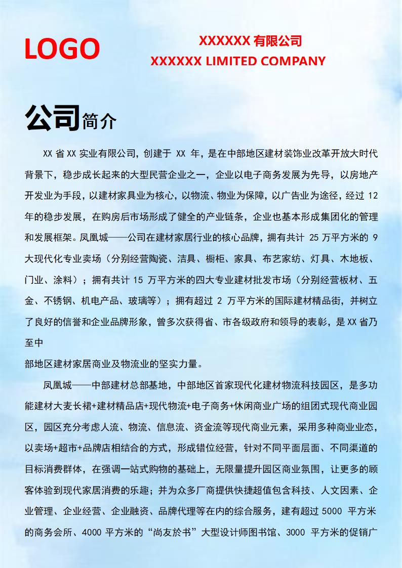 公司简介公司介绍模板.docx