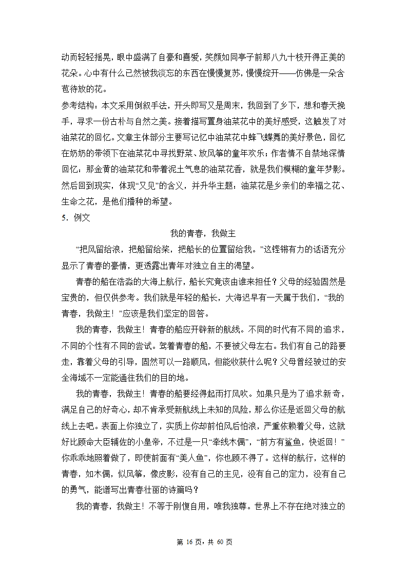 高考语文复习--新高考一卷语文考点训练专题十：命题作文.doc第16页