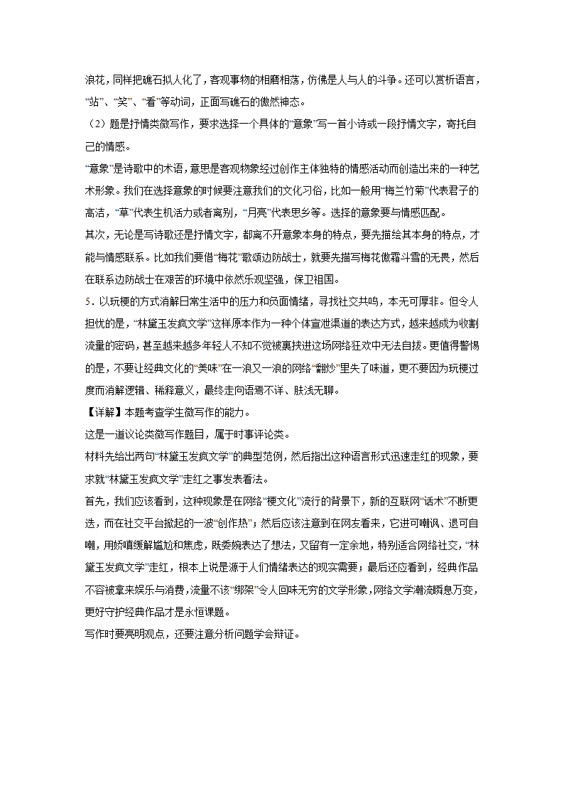 2024届高考作文复习：微写作文学短评（含解析）.doc第6页